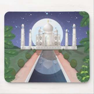 Alfombrilla De Ratón icono de logotipo del mundo indio cartel de viaje