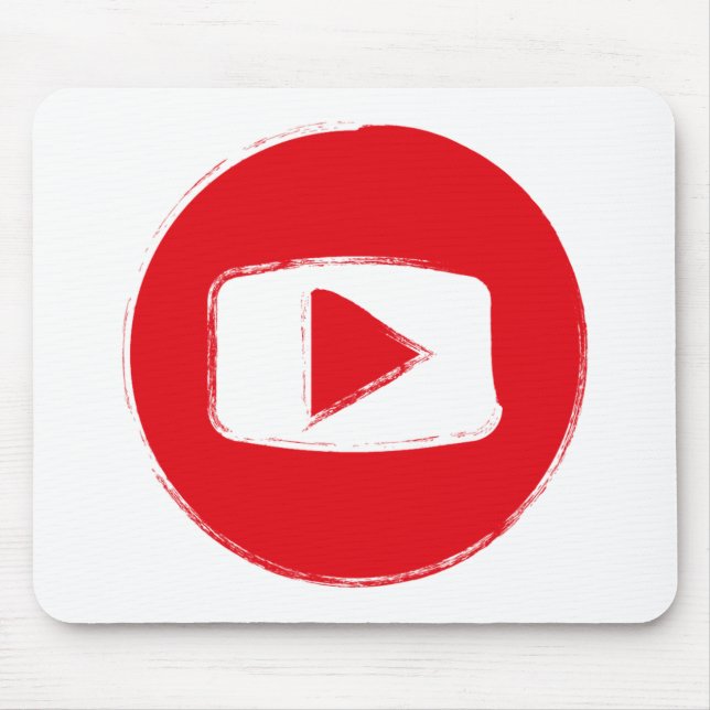 Alfombrilla De Ratón Icono de YouTube (Frente)