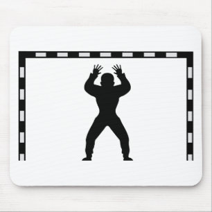 Alfombrilla De Ratón icono del encargado de la meta del balonmano