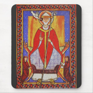 Alfombrilla De Ratón Icono medieval de San Gregorio Magno