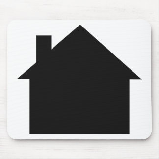 Alfombrilla De Ratón icono negro de la casa