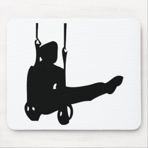 Alfombrilla De Ratón icono negro del gimnasta
