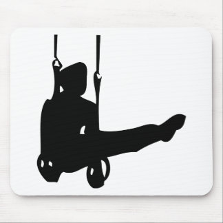 Alfombrilla De Ratón icono negro del gimnasta
