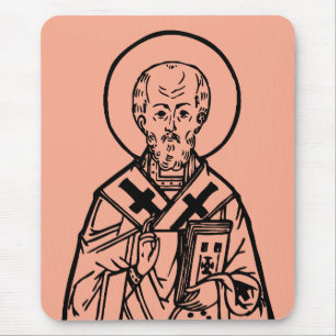 Alfombrilla De Ratón Icono ortodoxo bizantino de San Nicolás de Mira