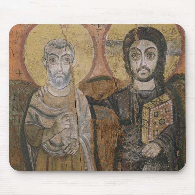 Alfombrilla De Ratón Icono que representa a Abbott Mena con Cristo (Frente)