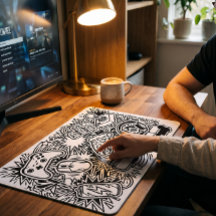 Iconos de juego Doodle blancos
