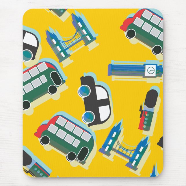 Alfombrilla De Ratón Iconos de Londres (Frente)