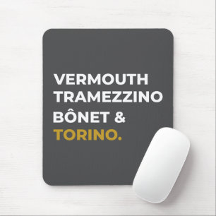 Alfombrilla De Ratón Iconos gastronómicos de Turín - Vermú, Tramezzino,