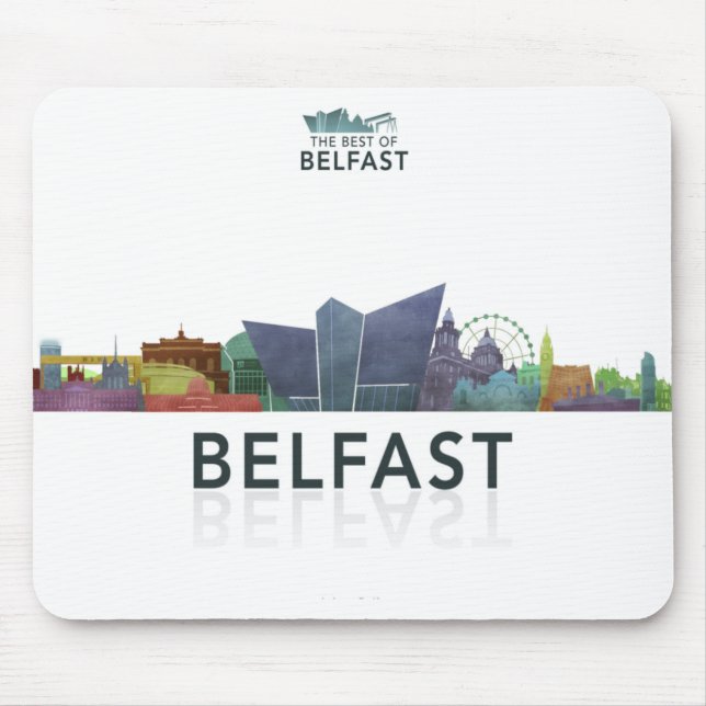 Alfombrilla De Ratón Iconos Mousepad de Belfast (Frente)