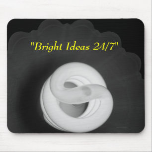 Alfombrilla De Ratón "Ideas brillantes 24/7" - Iluminación eléctrica