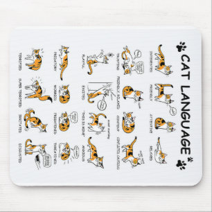 Alfombrilla De Ratón Idioma del gato, gatito gracioso, idea de regalo d