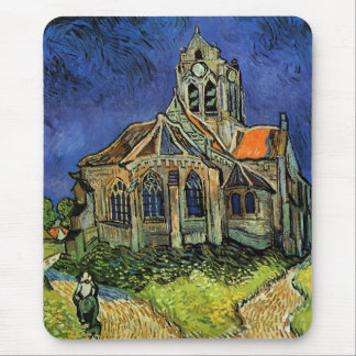 Alfombrilla De Ratón Iglesia de Auvers-sur-Oise por Vincent van Gogh