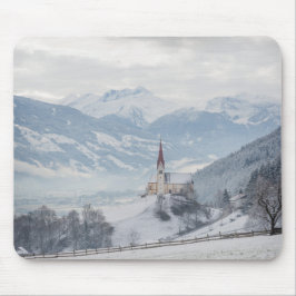 Alfombrilla De Ratón Iglesia en Zillertal en mousepad del invierno