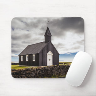 Alfombrilla De Ratón Iglesia Negra De Budir, Islandia