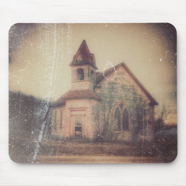 Alfombrilla De Ratón Iglesia rural abandonada (Frente)