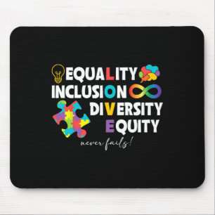 Alfombrilla De Ratón Igualdad Inclusión Diversidad Equidad Amor Autismo