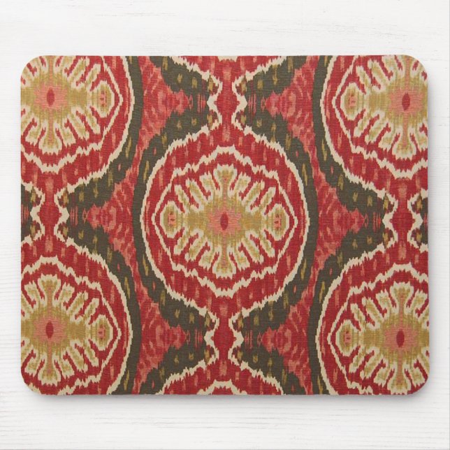Alfombrilla De Ratón Ikat rojo (Frente)