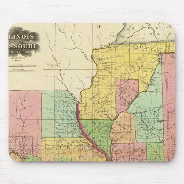 Alfombrilla De Ratón Illinois y Missouri 4 (Frente)