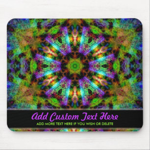 Alfombrilla De Ratón Iluminación geométrica Mandala Mousepad