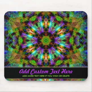 Alfombrilla De Ratón Iluminación geométrica Mandala Mousepad