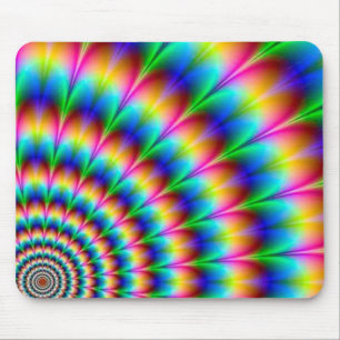 Alfombrilla De Ratón Ilusión óptica espiral del arco iris