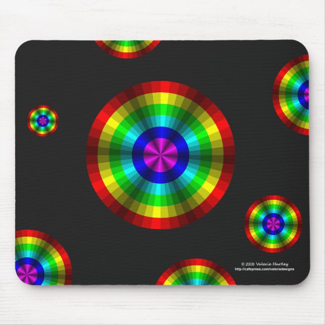 Alfombrilla De Ratón Ilusión óptica Mousepad arcoiris (Frente)