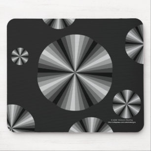 Alfombrilla De Ratón Ilusión óptica Mousepad negro