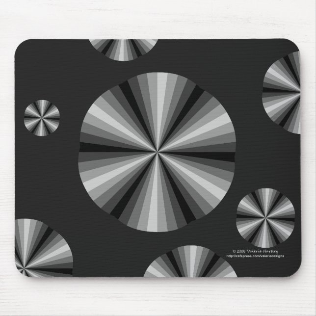 Alfombrilla De Ratón Ilusión óptica Mousepad negro (Frente)