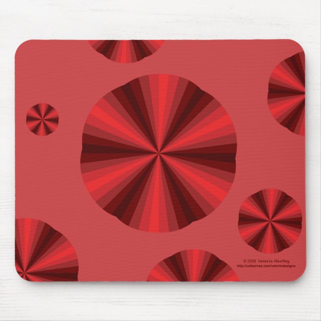 Alfombrilla De Ratón Ilusión óptica Mousepad rojo (Frente)