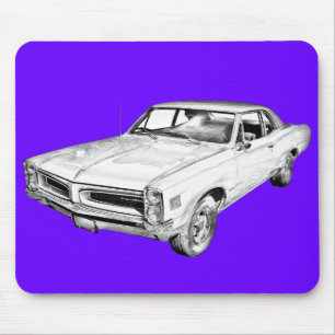 Alfombrilla De Ratón Ilustracion 1966 del coche de Pontiac Le Mans