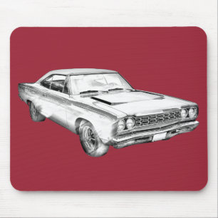 Alfombrilla De Ratón Ilustracion 1968 del coche del músculo del