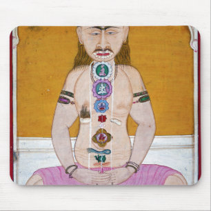 Alfombrilla De Ratón Ilustracion Chakra Yoga para la Meditación