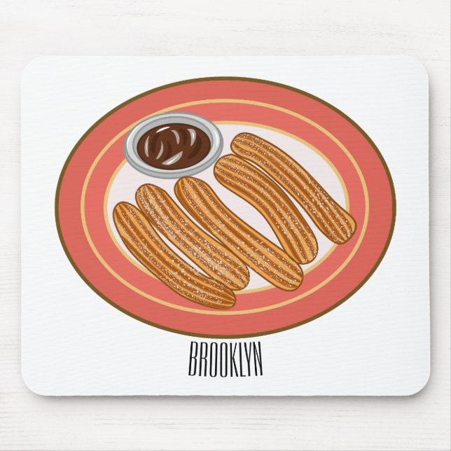 Alfombrilla De Ratón Ilustracion Churro personalizado (Frente)
