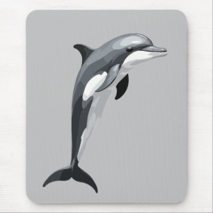 Alfombrilla De Ratón Ilustracion de arte para vectores de delfines con 