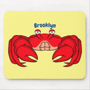 Alfombrilla De Ratón Ilustracion de cangrejo rojo