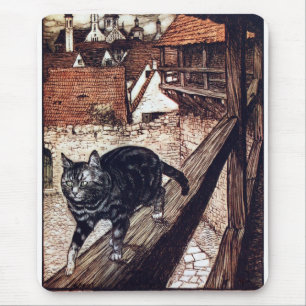 Alfombrilla De Ratón Ilustración de Castle Cat Rackham