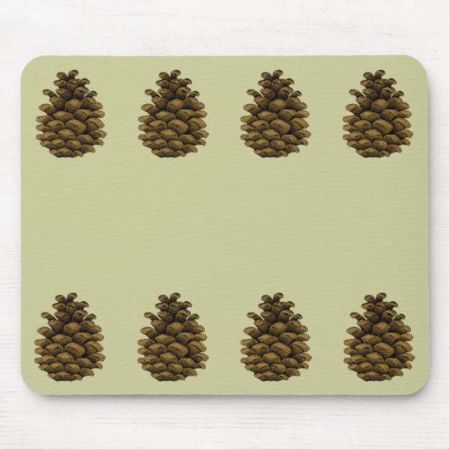Alfombrilla De Ratón Ilustracion de cono de pino (Frente)