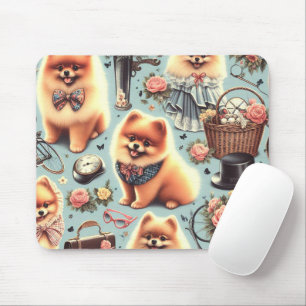 Alfombrilla De Ratón Ilustracion de Cute Pomerania