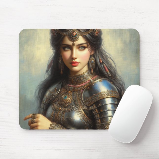 Alfombrilla De Ratón Ilustracion de fantasía de la princesa (Con ratón)