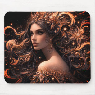 Alfombrilla De Ratón Ilustracion de fantasía de la princesa