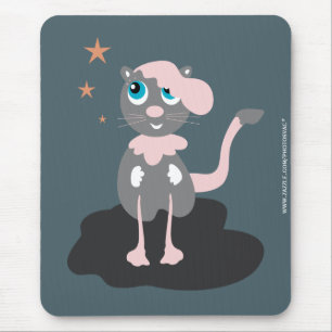 Alfombrilla De Ratón Ilustración de gato para niños, gatito de dibujos