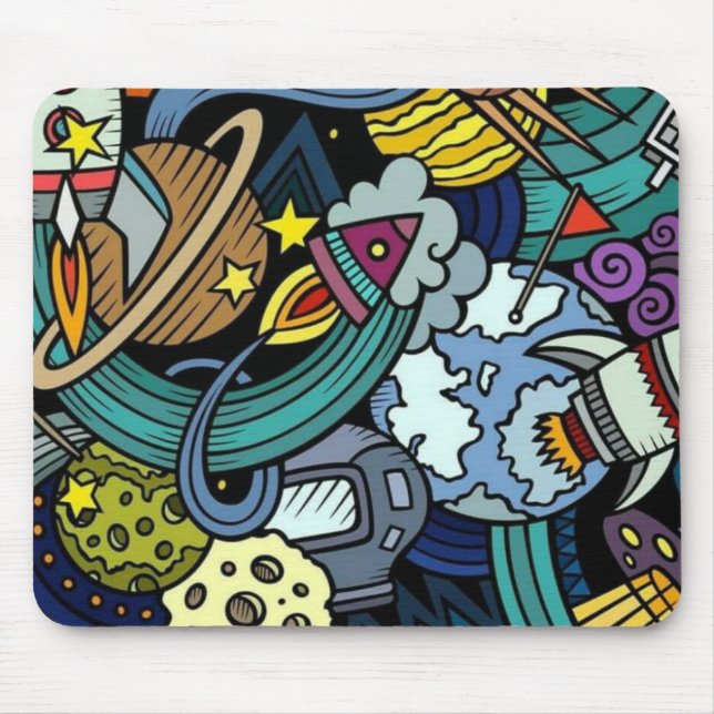 Alfombrilla De Ratón Ilustracion de graffiti (Frente)