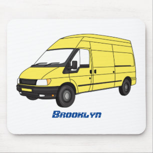 Alfombrilla De Ratón Ilustracion de la camioneta de entrega