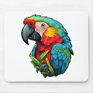 Alfombrilla De Ratón ilustracion de loro personalizado