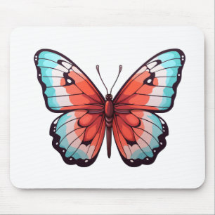 Alfombrilla De Ratón Ilustración de mariposa de dibujos animados