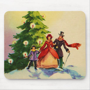 Alfombrilla De Ratón Ilustracion de Navidades al estilo de Dickens