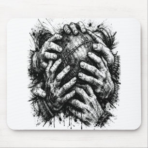 Alfombrilla De Ratón Ilustración de Orkney Dark Art Ink – Manos que Aga