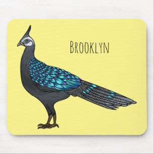 Alfombrilla De Ratón Ilustracion de pájaro faisán palawan personalizado