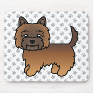 Alfombrilla De Ratón Ilustración de perro Cairn Terrier de atigrado roj
