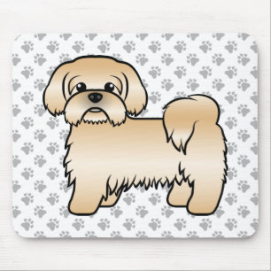 Alfombrilla De Ratón Ilustración de perro de dibujos animados lindo Shi